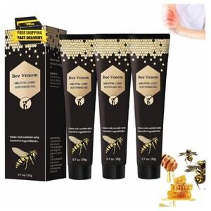 3 PCS New Bee Venom Gel, Bee Venom Professional Gel, Provides for Ack,Neck,Hands